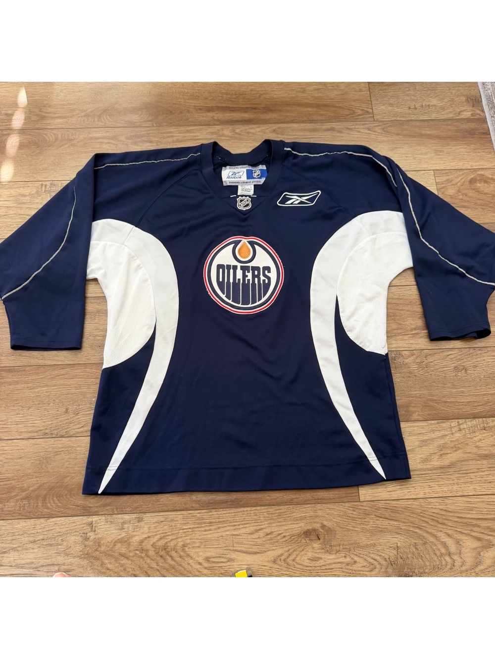 Edmonton Oilers Vintage Reebok CCM Practice Jersey Large